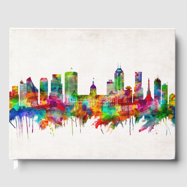 Indianapolis Indiana Skyline Gästböcker (Framsida)