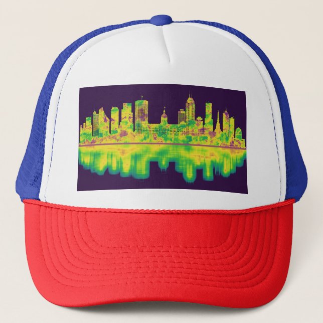 Indianapolis Indiana Skyline Keps (Framsida)