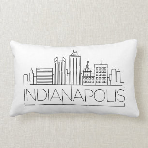 Indianapolis, Indiana Skyline Lumbar Pillow Lumbarkudde
