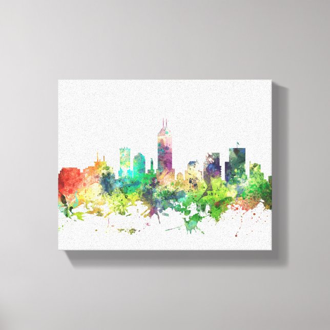 INDIANAPOLIS, INDIANA SKYLINE SP - CANVASTRYCK (Framsida)