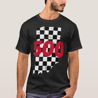 Indianapolis  Indiana State 500 Race Car Distresse T Shirt