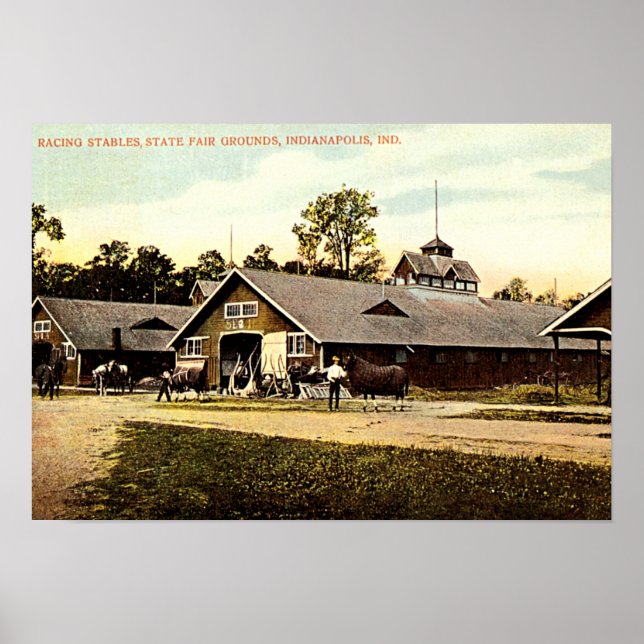 Indianapolis, Indiana State Fair Stables 1915 Poster (Framsidan)
