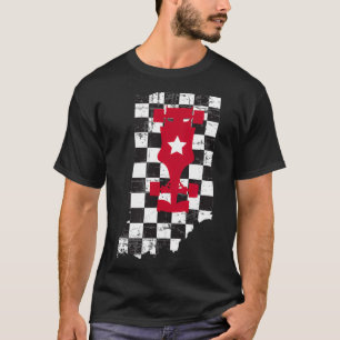 Indianapolis Indiana-staten 500 Tävling Car Distr T Shirt