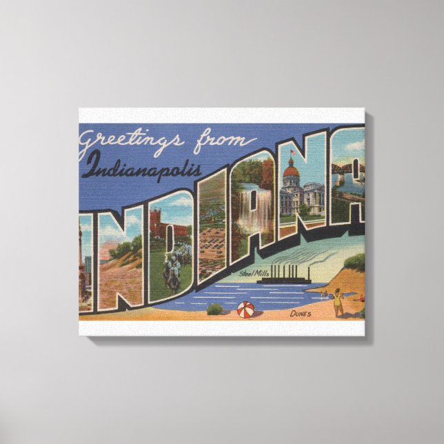 Indianapolis, Indiana (Steel Mills/Sand Dunes) Canvastryck (Framsida)