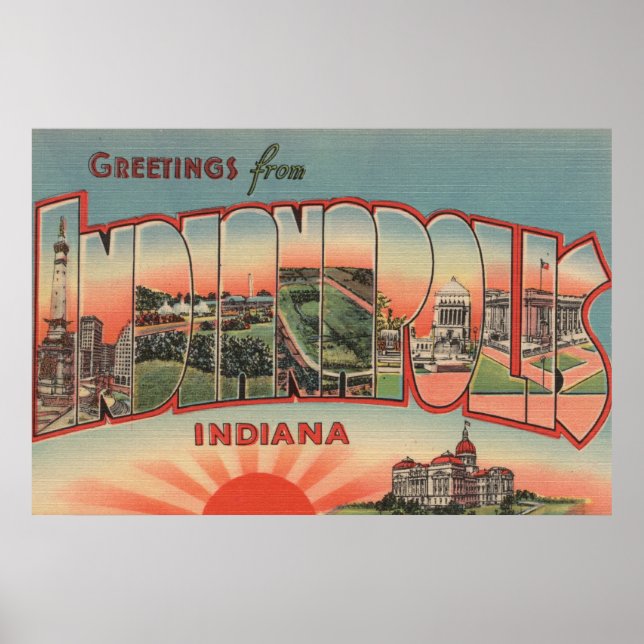 Indianapolis, Indiana - Stora Brev Scenes 2 Poster (Framsidan)