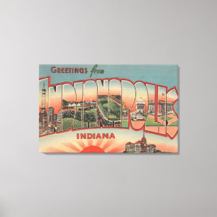 Indianapolis Indiana - stora brevplatser 2 Canvastryck