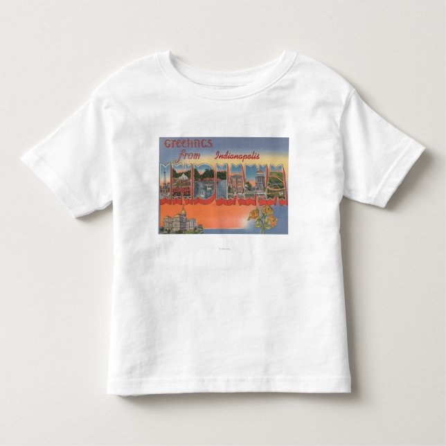 Indianapolis Indiana - stora brevplatser 4 T-shirt (Framsida)