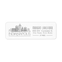 Indianapolis, Indiana Stylized Skyline |