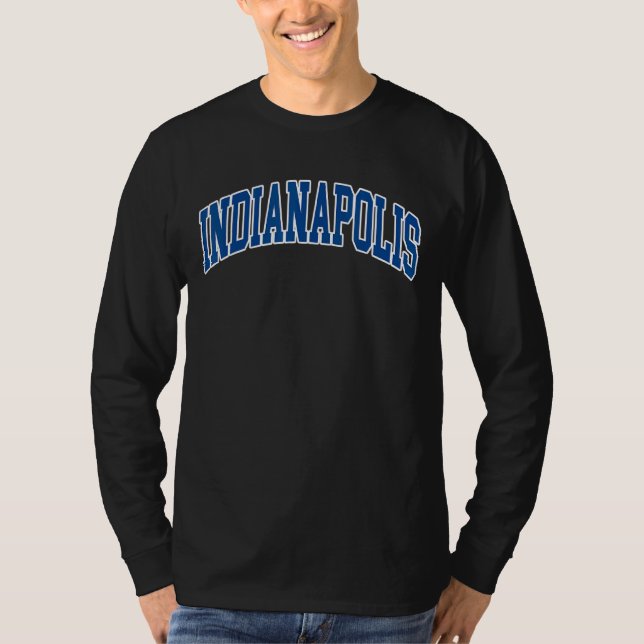Indianapolis Indiana Throwback Classic T Shirt (Framsida)