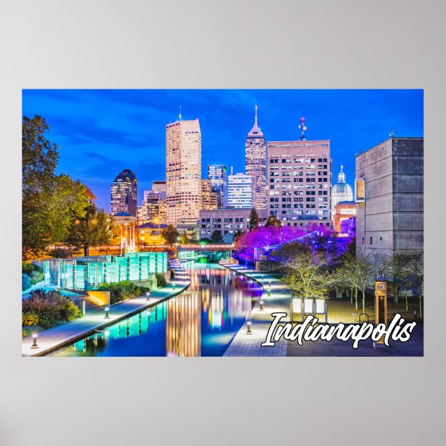 Indianapolis, Indiana, Tidig Kväll Poster (Framsidan)