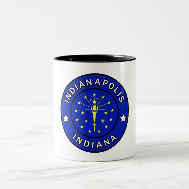 Indianapolis Indiana Två-Tonad Mugg (Center)