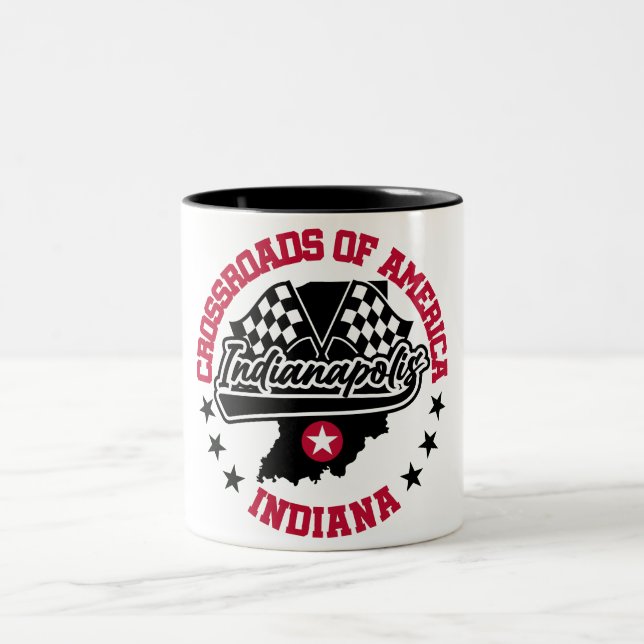 Indianapolis, Indiana Två-Tonad Mugg (Center)