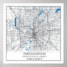 Indianapolis Indiana USA Travel City Karta
