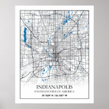 Indianapolis Indiana USA Travel City Karta