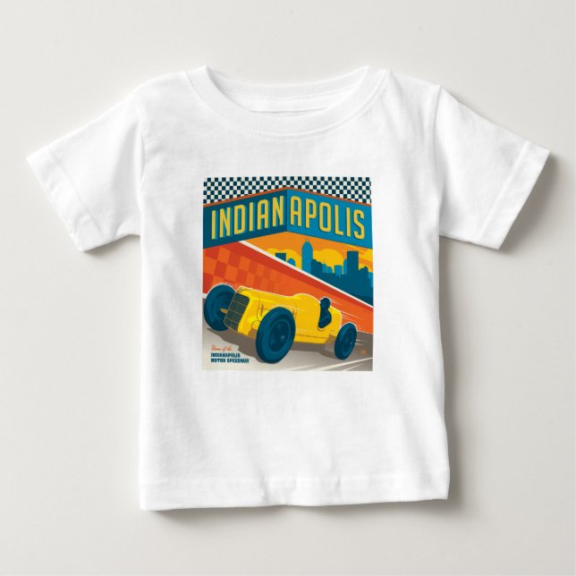 Indianapolis, Indiana | Vintage Racer T Shirt (Framsida)