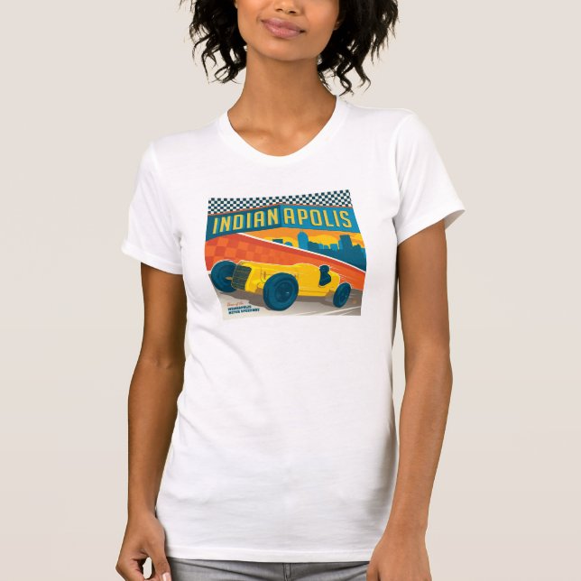 Indianapolis, Indiana | Vintage Racer T Shirt (Framsida)