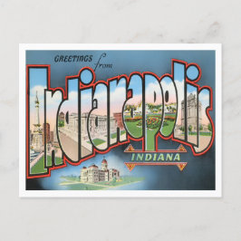 Indianapolis, Indiana Vintage stora bokstäver vyko Vykort