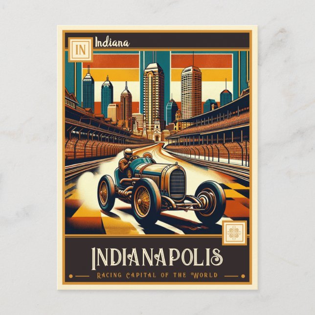 Indianapolis, Indiana | VINTAGE Vykort (Framsida)