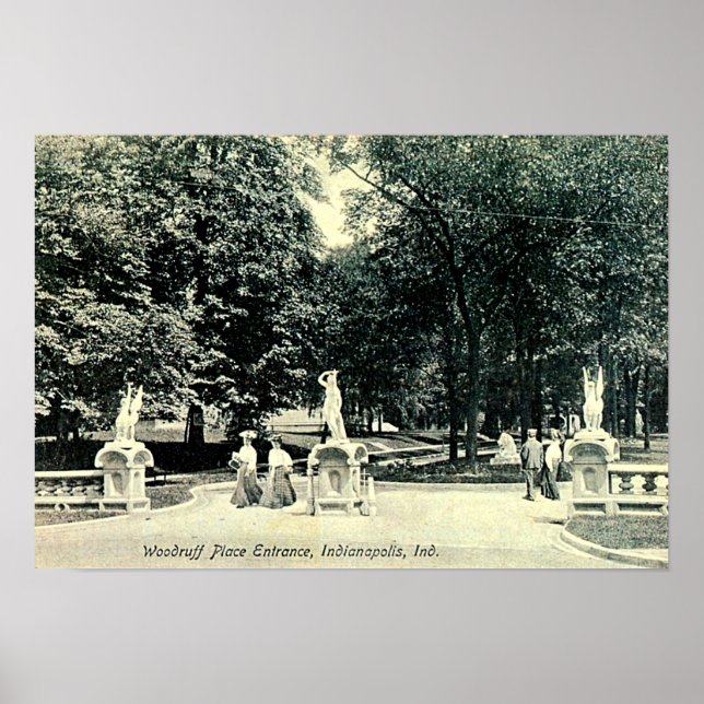 Indianapolis, Indiana Woodruff Ställe 1910 Poster (Framsidan)
