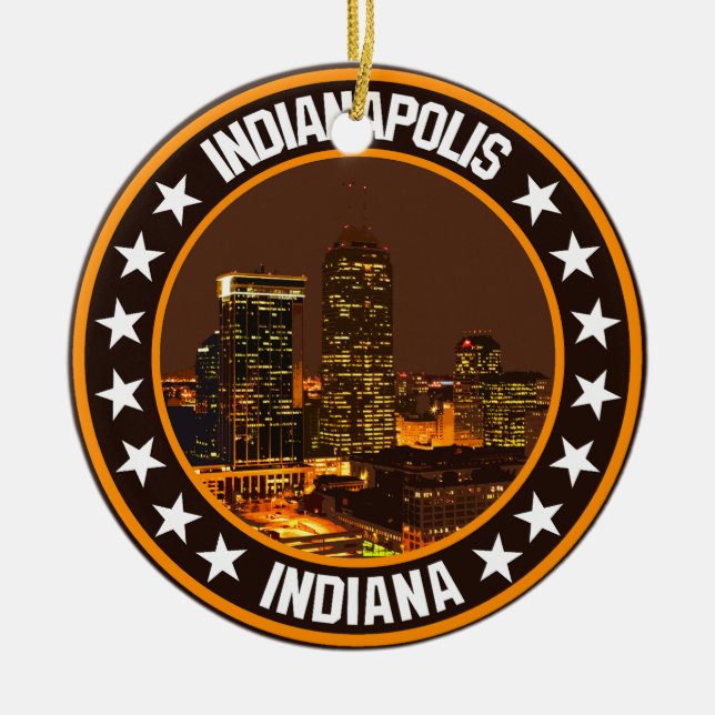 Indianapolis Julgransprydnad Keramik (Framsidan)