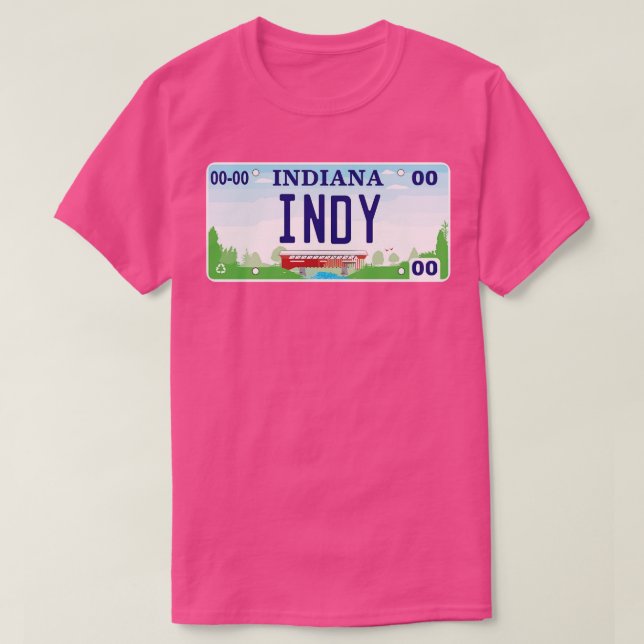 Indianapolis License Plate T Shirt (Design framsida)