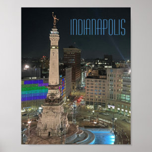 Indianapolis Monument Circle Poster
