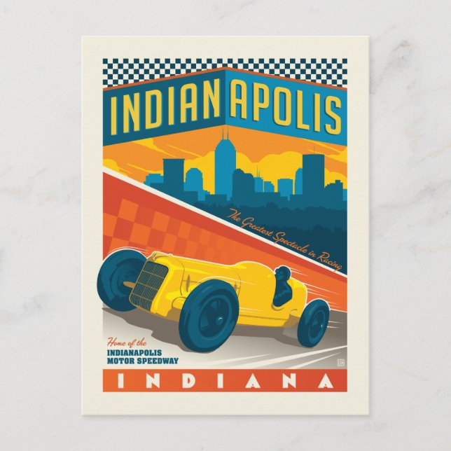 Indianapolis Motor Speedway Vykort (Framsida)
