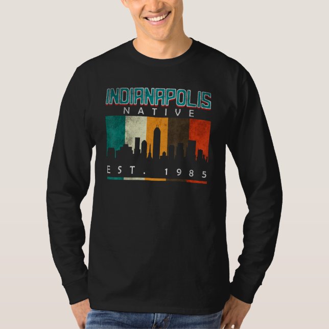 Indianapolis Native Est. 1985 T Shirt (Framsida)