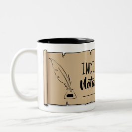 Indianapolis Notary Public Rulla Feather Quill Två-Tonad Mugg