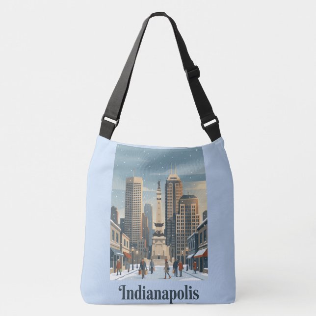 Indianapolis på vintern axelväska (Framsida)