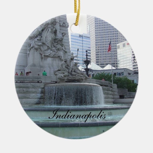 Indianapolis prydnad julgransprydnad keramik (Framsidan)
