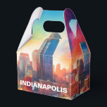 Indianapolis Skyline Abstrakt Art Presentaskar<br><div class="desc">Lägg till en modern beröring till evenemanget med den här förmånslådan som innehåller abstrakt Indianapolis skyline art. Perfekt för bröllop,  party eller företagsgåvor.</div>