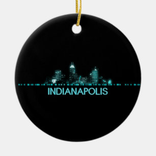 Indianapolis Skyline Julgransprydnad Keramik