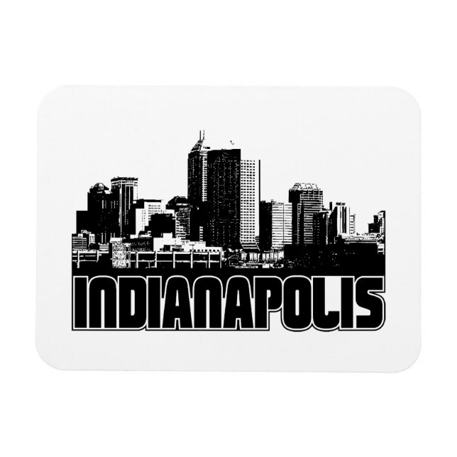 Indianapolis Skyline Magnet (Horisontell)