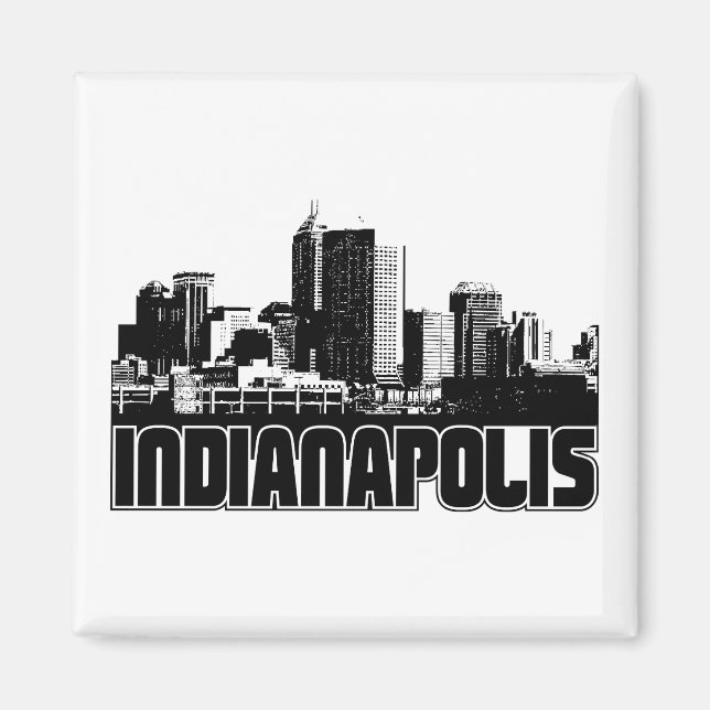 Indianapolis Skyline Magnet (Framsidan)