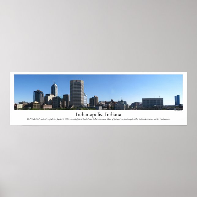 Indianapolis Skyline Poster (Framsidan)
