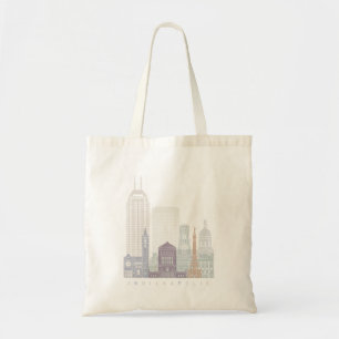 INDIANAPOLIS SKYLINE POSTER PASTEL TYGKASSE
