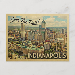 Indianapolis sparar datumet Indiana Meddelande Vykort