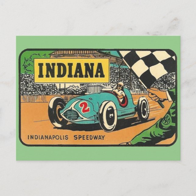 Indianapolis Speedway, Indiana - vykort (Framsida)