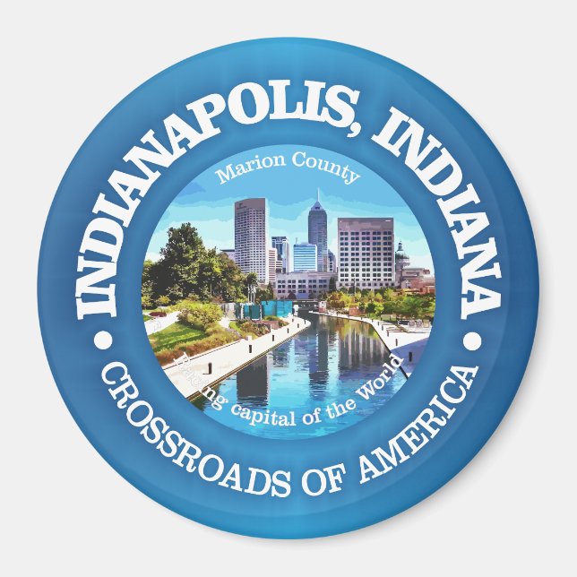 Indianapolis (städer) magnet (Framsidan)