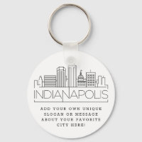 Indianapolis Stylized Skyline | Anpassningsbar Slo