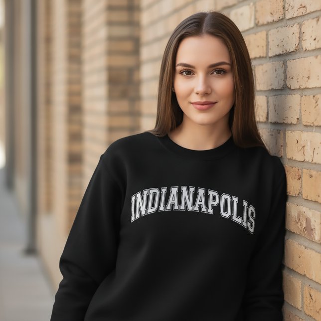 INDIANAPOLIS Universitetsstil-tröja College Lång Ärmad Tröja (Skapare uppladdad)