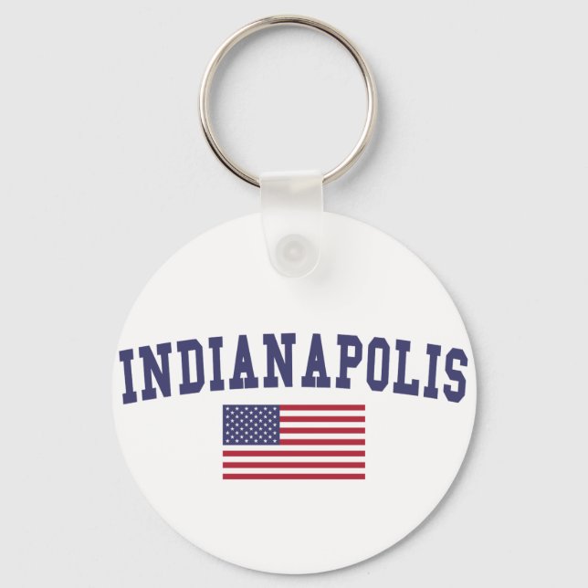 Indianapolis US Flagga Nyckelring (Framsida)