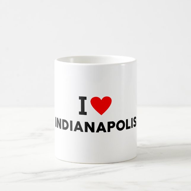 Indianapolis USA amerika USA kärlek stad n Kaffemugg (Center)