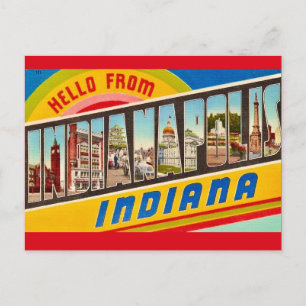 Indianapolis Välkomst vykort