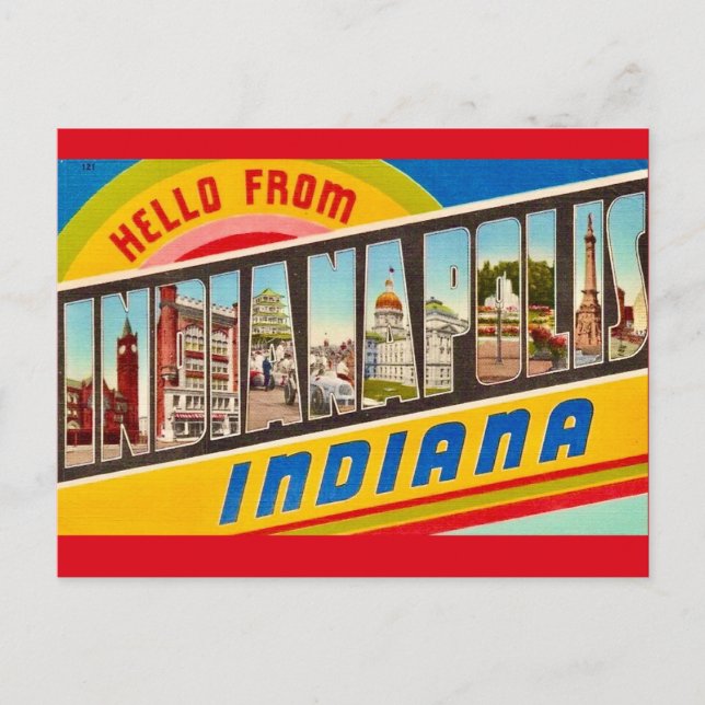 Indianapolis Välkomst vykort (Framsida)