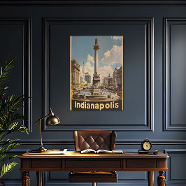 Indianapolis Vintage resor Poster