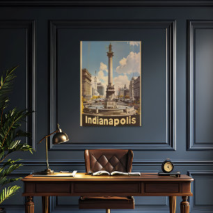 Indianapolis Vintage resor Poster