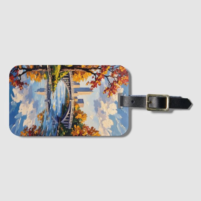 Indianapolis White Bridge Over the White River  Bagagebricka (Framsida horisontal)