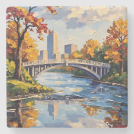 Indianapolis White Bridge Over the White River Stenunderlägg